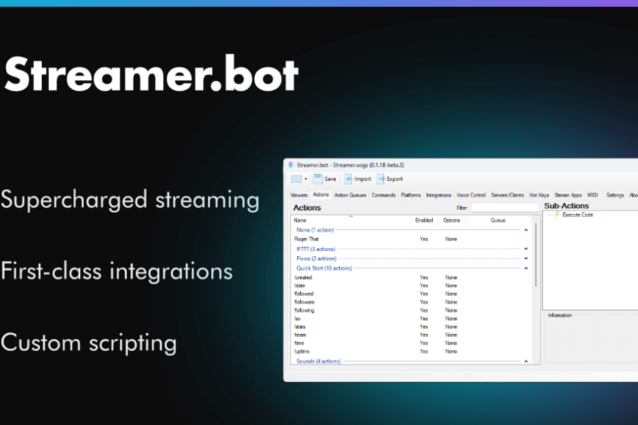 Configurer ses alertes de stream sur Streamerbot